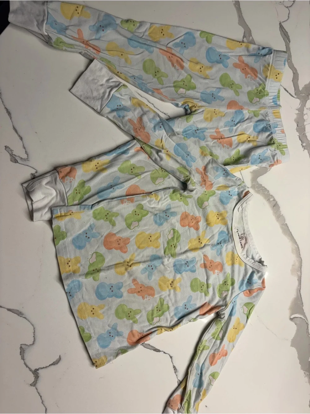 Caden Lane Yellow, Pink & Blue Peeps Baby Romper
